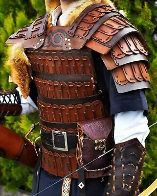 Halloween Viking Leather Armor Celtic Lamellar Medieval Ottoman Armor Costume • $197.99