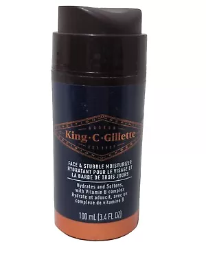 King C. Gillette Face & Stubble Moisturizer With Vitamin B3 & B5 Complex 3.4 Oz  • $14.99