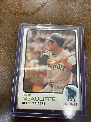 T.C.G 1973 Topps Baseball Dick McAuliffe #349 Base Tigers • $1.42