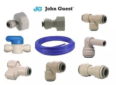 £2.99 • Buy John Guest 1/4  Speedfit Water Filter Push Fit Tap Connectors Filter Tubing Blue