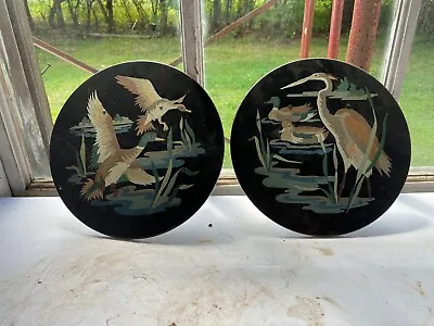 Vintage Duck Herron Crane Woods Hunting Log Cabin Wall Hanging Picture Decor Set • $29.99