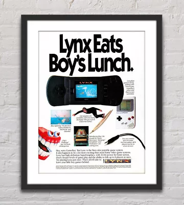 Atari Lynx Handheld System Glossy Promo Ad Poster Unframed G3135 • $14.98