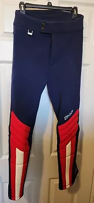 Vintage Spyder Entrant Padded Ski Race Pants Men's 31R Red White Blue • $55