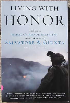 LIVING WITH HONOR--SALVATORE A. GIUNTA--SIGNED--1st/1st-MEDAL OF HONOR RECIPIENT • $20