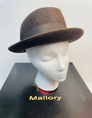 VINTAGE FEDORA HAT MALLORY RETRIEVER Size 7 W/MALLORY HAT BOX • $49.95