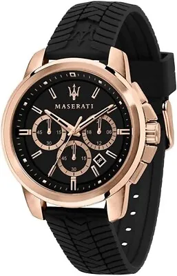 Maserati Successo R8871621012 Men's Watch 44 Mm Chronograph Rose Gold Tone NEW • $99.99