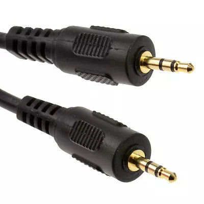 2.5mm GOLD Stereo Jack To 2.5 Mm Jack Audio Cable Lead 1m • £2.56