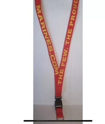 USMC Marine Corps Red/Yellow Letter Embroidered Lanyard W/ Detachable Key Ring • $6.99