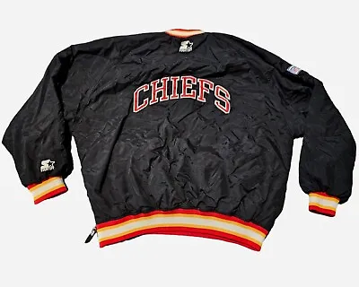 Vintage 90s ProLine NFL Starter Kansas Chiefs Pullover  Windbreaker Jacket Sz XL • $89.99