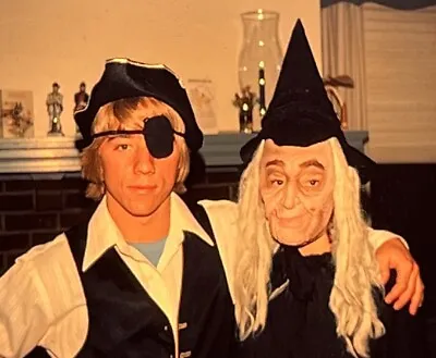 Vintage 35mm Slide Photo Halloween Costumes Pirate Teen Boy Girlfriend Witch • $9.99