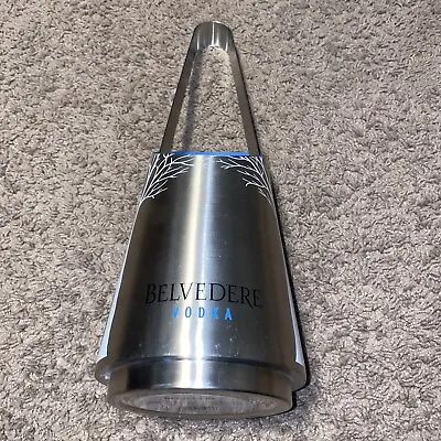 Belvedere Vodka Ice Bucket & Tong Set Bottle Chiller Stainless Steel Tree Design • $6.90
