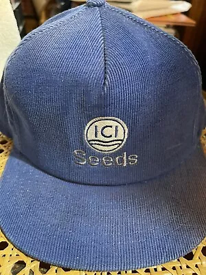 ICI Seeds Vintage Corduroy Trucker Hat Blue • $11.75