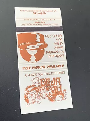 Vintage Virginia Matchbook: “Deja Vu” Springfield VA • $7.61