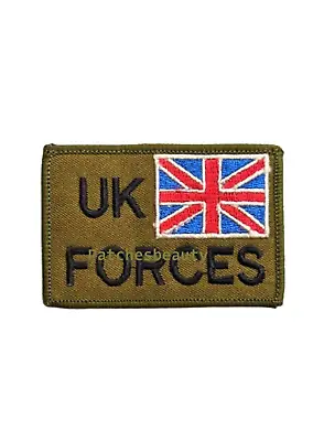 Army Union Jack UK Forces Embroidered Sew On Patch Clothe Jeans Jacket New #A57 • £2.05