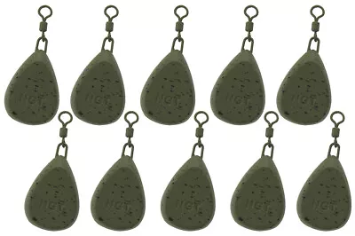 10x Carp Fishing Leads 1.5oz 2oz 2.5oz 3oz 3.5oz 4oz Flat Pear Ledger Weights  • £9.31