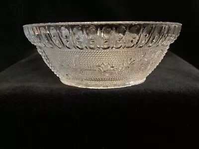 EAPG - Canton Glass Co.  Sparkling - Primrose  Individual Berry Bowl • $7.50