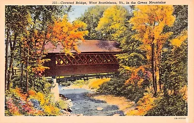 West Brattleboro VT Vermont The Creamery Covered Bridge Vtg Postcard D28 • $3.95