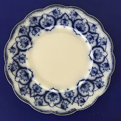 Antique W.H. Grindley Flow Blue  Haddon  Luncheon Plate • $48