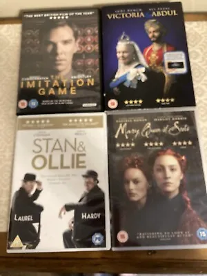 4 X DVD’s Imitation Game Victoria Abdul Stan And Ollie Mary Queen Of Scots • £8