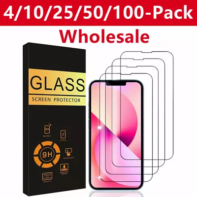 Wholesale LOT Tempered Glass Screen Protector For IPhone 15 Pro Max 14 13 12 11 • $5.75