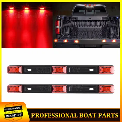 2x Red LED ID Marker Light Bar Truck Trailer Rear Identification Tail Lights • $21.96
