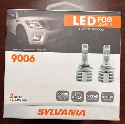 SYLVANIA 9006 LED Fog Lights Bright White LED Light Output Headlight 2 Bulbs • $57.99