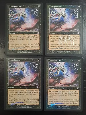 4x CUSTOM CARD English FOIL Handmade Artwork Altered Thoughtseize • $69.95