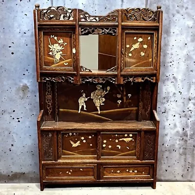Antique Meiji Period Japanese Lacquer Wall Cabinet • £995