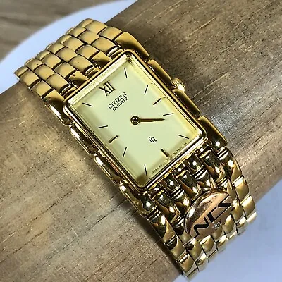 Vtg Citizen Mens National Credit Commercial Diamond Pin Quartz Watch 1020-S63855 • $129.02