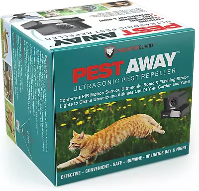 PREDATORGUARD Pestaway Ultrasonic Outdoor Animal & Cat Repeller With Motion Sens • $64.99