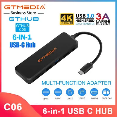 $29.99 • Buy 6 In 1 Type C USB C SD TF PD 4K HDMI USB 3.0 Adapter HUB For IPad Pro Mac Laptop