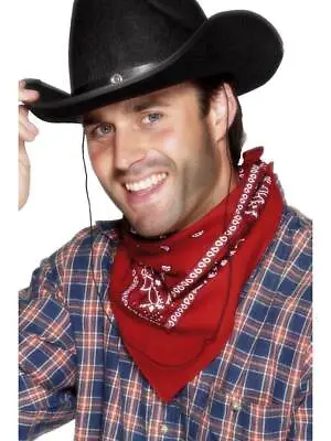 Cowboy & Indian Western Red Bandanna Scarf Fancy Dress Pack Of 12 • £16.49