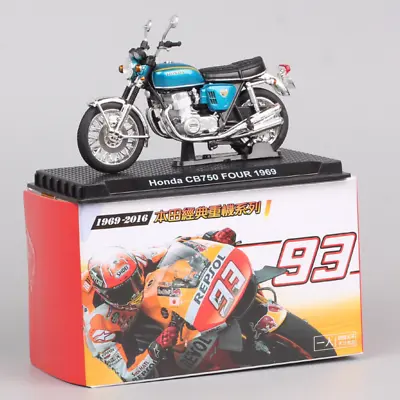 1/24 Scale Tiny Honda CB750 Four 1969 Motorcycle Blue Model Toy Bike Acrylic Box • $14.89