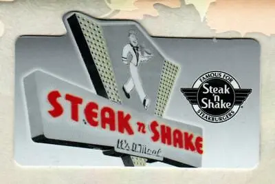 STEAK 'N SHAKE Classic Marquee Sign 2012 Die-Cut Gift Card ( $0 )  • $2.50