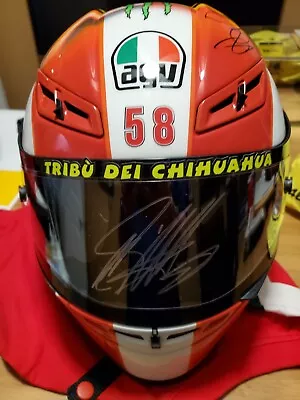 Valentino Rossi & Marco Simoncelli Duel Signed AGV GP-Tech Custom Painted Helmet • $5846