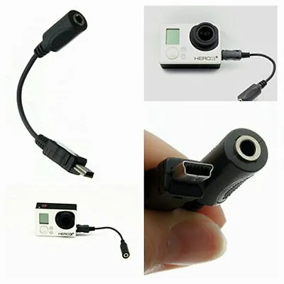 $13.60 • Buy New Mini USB To 3.5mm Mic Microphone Adapter Cable For Camera GoPro Hero 3 3+ 4