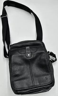 Ellington Black Leather Shoulder Purse Bag Thick Heavy Duty  • $24.99