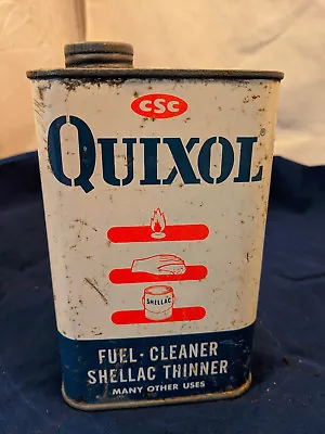 £12.11 • Buy CSC Quixol Fuel Cleaner Shellac Thinner Car Truck 1950s Gas Service Station Tin 