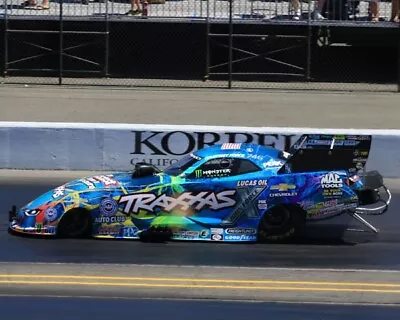 Courtney Force Blue Traxxas Funny Car Getting The Green 8x10 Glossy Photo #2z • $2.69