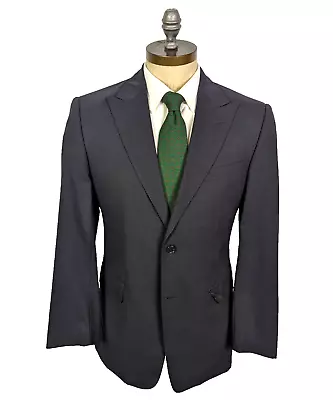 VERSACE Collection 2 Btn Suit Jacket Wool Sz 50 IT 40 US Dual Vent Navy Blue • $94.99