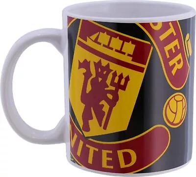 Manchester United FC Mug Ceramic Tea Coffee Mug Cup In Presentation Box Halftone • £10.49