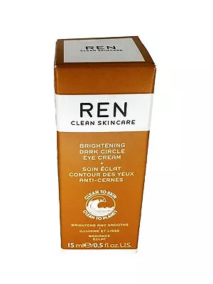 REN Clean Skincare Brightening Dark Circle Eye Cream 0.5 Fl Oz/15 Ml - VEGAN NEW • $14.99