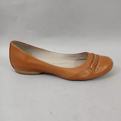 £24.98 • Buy Clarks Ballet Flats Womens UK 3.5 Tan Slip On Shoes Ballerina Pumps Leather