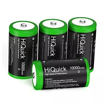  D Rechargeable Batteries 10000mAh 1.2V NiMH Per-Charged D Cell Long Lasting  • $37.31