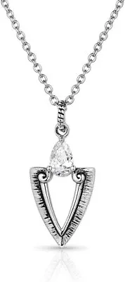 Montana Silversmiths Guided Purpose Crystal Arrowhead Necklace - NC5773 • $60