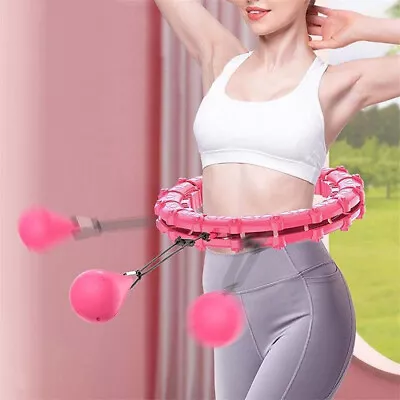 24 Knot Smart Hula Weighted Hoop Adult Fitness Hoola Exercise Massage  US STOCKS • $27.39