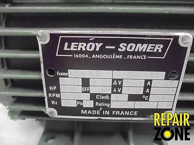 1/2 Hp 1800 Rpm 63 Fr Leroy Somer 3 Phase Motor New *liquidation* • $165