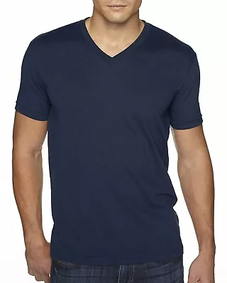$14.69 • Buy Next Level Apparel Men's Sueded V-Neck Plain Short Sleeves T-Shirt 6440 XS-2XL