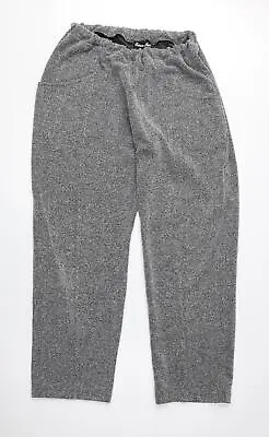 Eden Rock Womens Grey Herringbone Polyester Trousers Size L L28 In Regular • £8