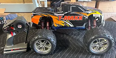 Traxxas T-Maxx 3.3 Nitro RC Truck Orange/Black W/ Controller • $97